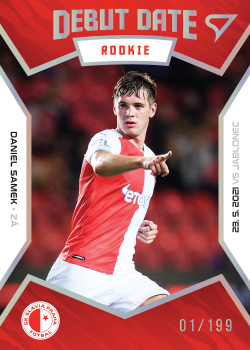 Daniel Samek Slavia Praha SportZoo FORTUNA:LIGA 2021/22 1. serie Debut Date Rookie /199 #DR09